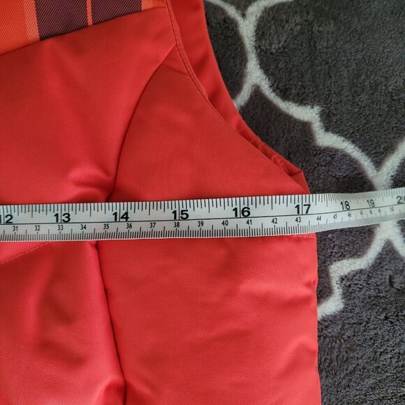 The North Face Puffer Vest Womens Sz XS Goose Down Full Zip Mock Neck 550 Plaid - Picture 7 of 11